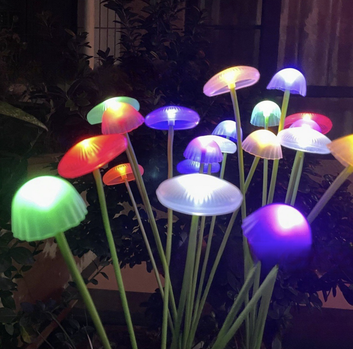 Set 2 Lampi Solare Decorative Jellyfish Multicolor, 6 LED-uri, Efect Meduza, Aprindere Automata