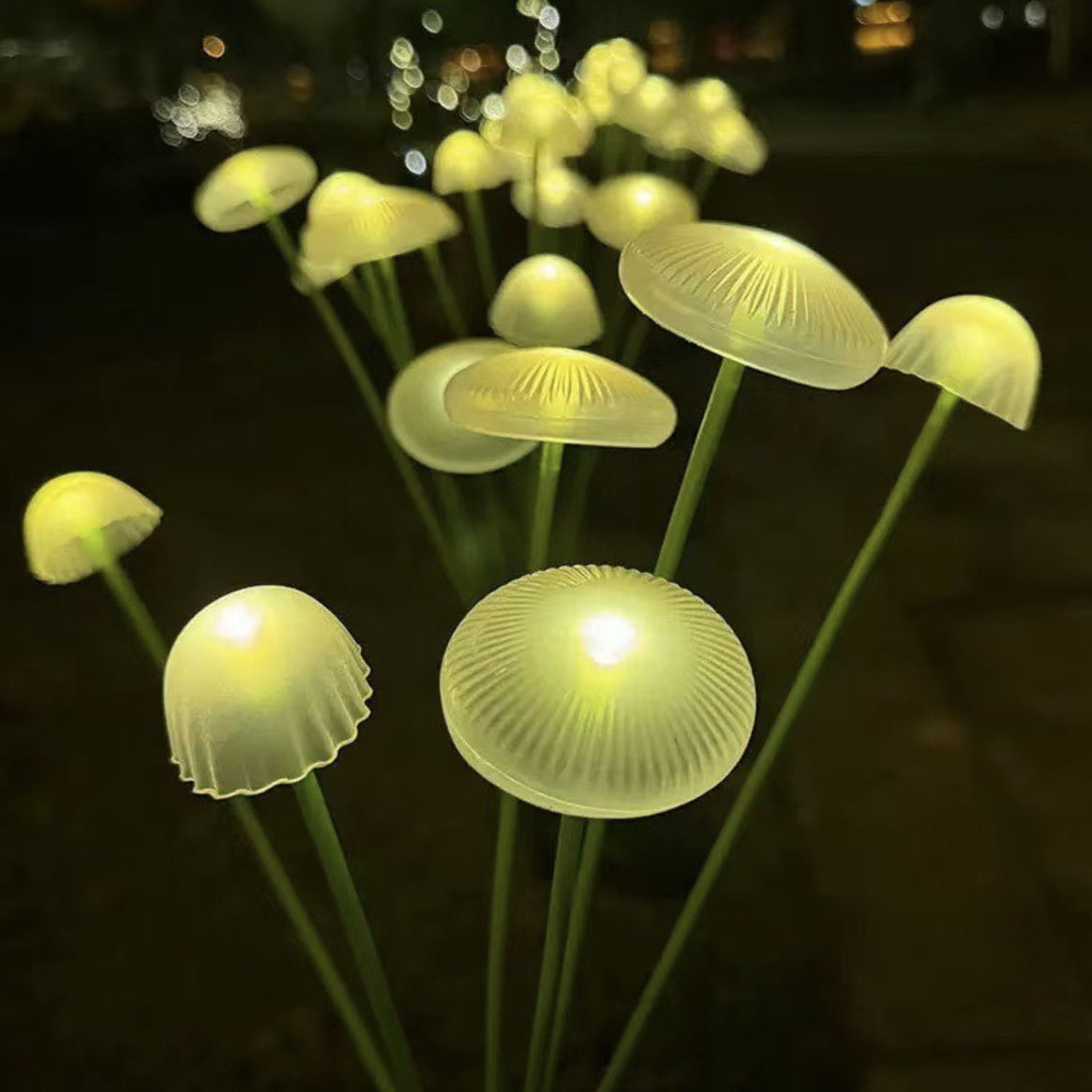 Set 2 Lampi Solare Decorative Jellyfish Multicolor, 6 LED-uri, Efect Meduza, Aprindere Automata