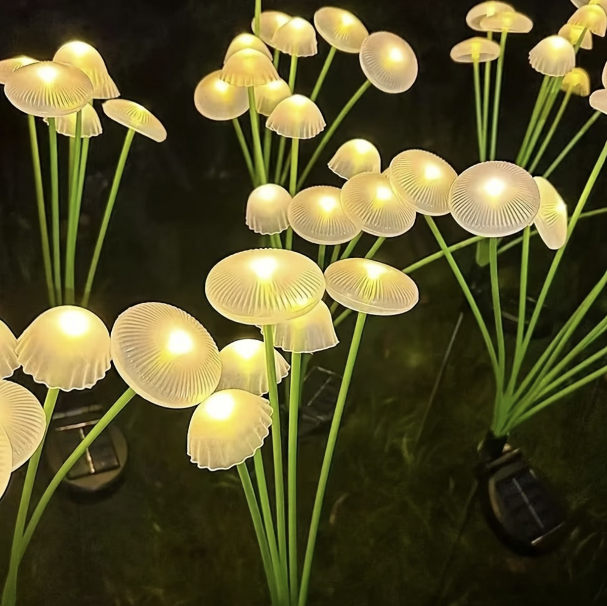 Set 2 Lampi Solare Decorative Jellyfish Multicolor, 6 LED-uri, Efect Meduza, Aprindere Automata