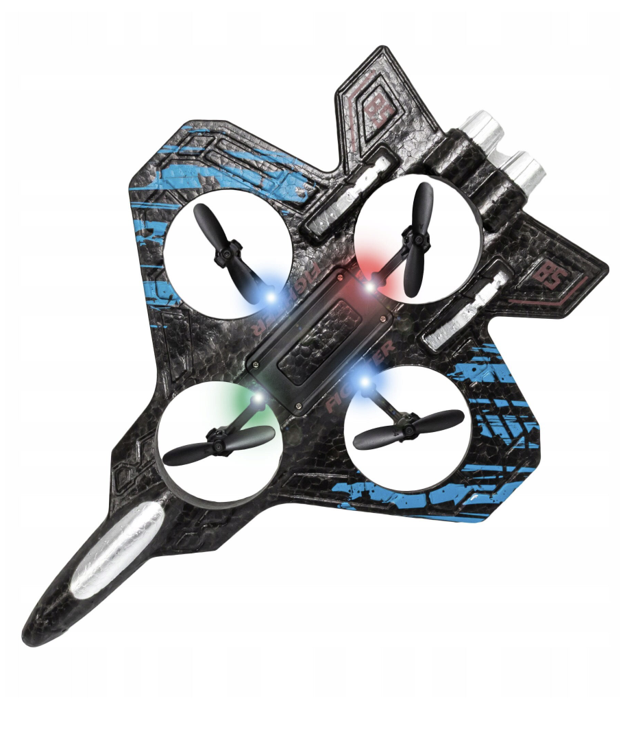 Avion De Lupta si Telecomanda cu 4 elice,  pentru copii , 360°