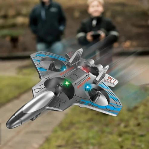 Avion De Lupta si Telecomanda cu 4 elice,  pentru copii , 360°