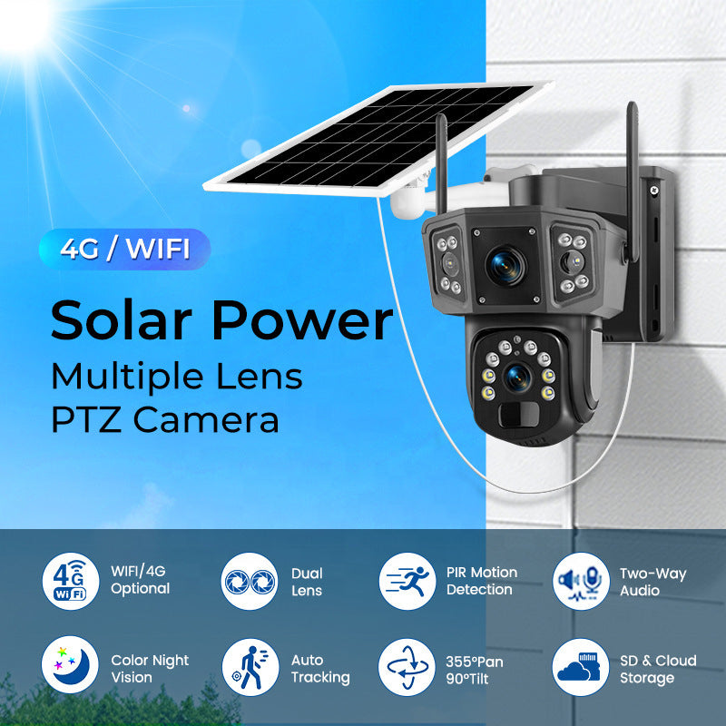 Camera Supraveghere Solara Dubla INNOVA WIFI , 6MP , Full HD, PTZ 360°, baterie 12000mAh , 3 ani garantie