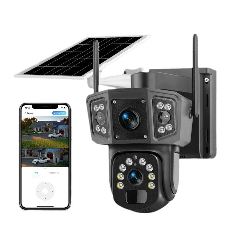 Set 2 x Camera Supraveghere Solara Dubla INNOVA WIFI , 6MP , Full HD, PTZ 360°, baterie 12000mAh, 3 ani garantie