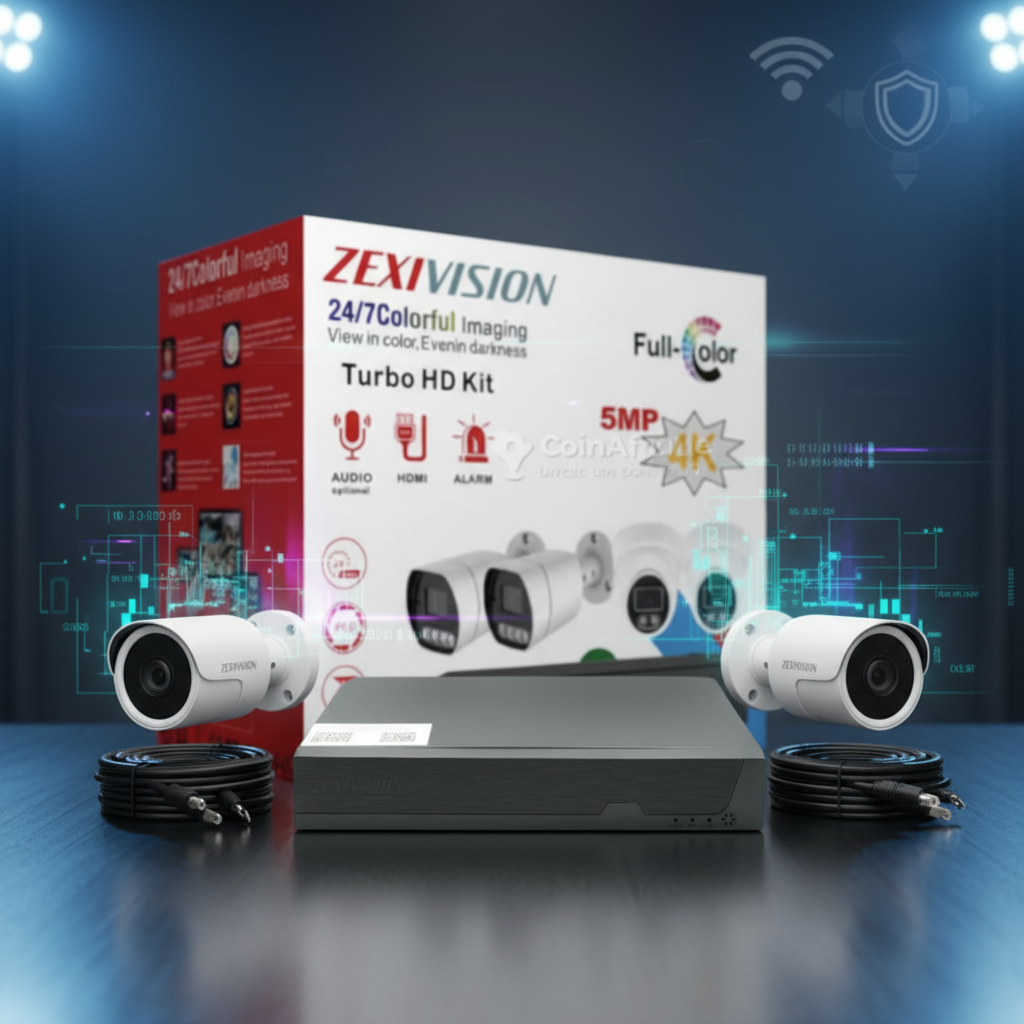 Kit Supraveghere Video Zexivision Turbo HD 5MP Full-Color 4K, Audio, HDMI, Alarmă Integrată, Vizualizare în Timp Real