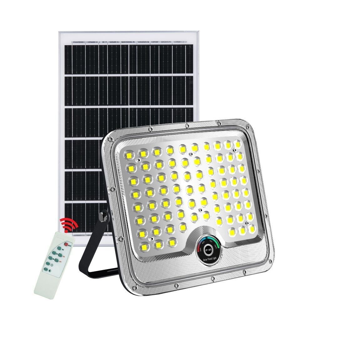 Set 2 Proiectoare Solare LED 600W Innova Smart Home Hall, IP67, Panouri Solare 35x35 cm și Telecomenzi