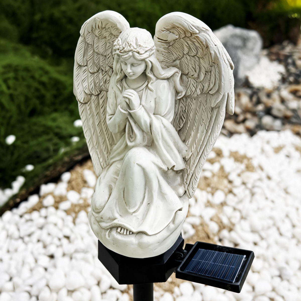 Set 2 Lampi Solare Decorative Inger cu LED, Iluminare Automata, Rezistente la Intemperii, IP44, 45 cm