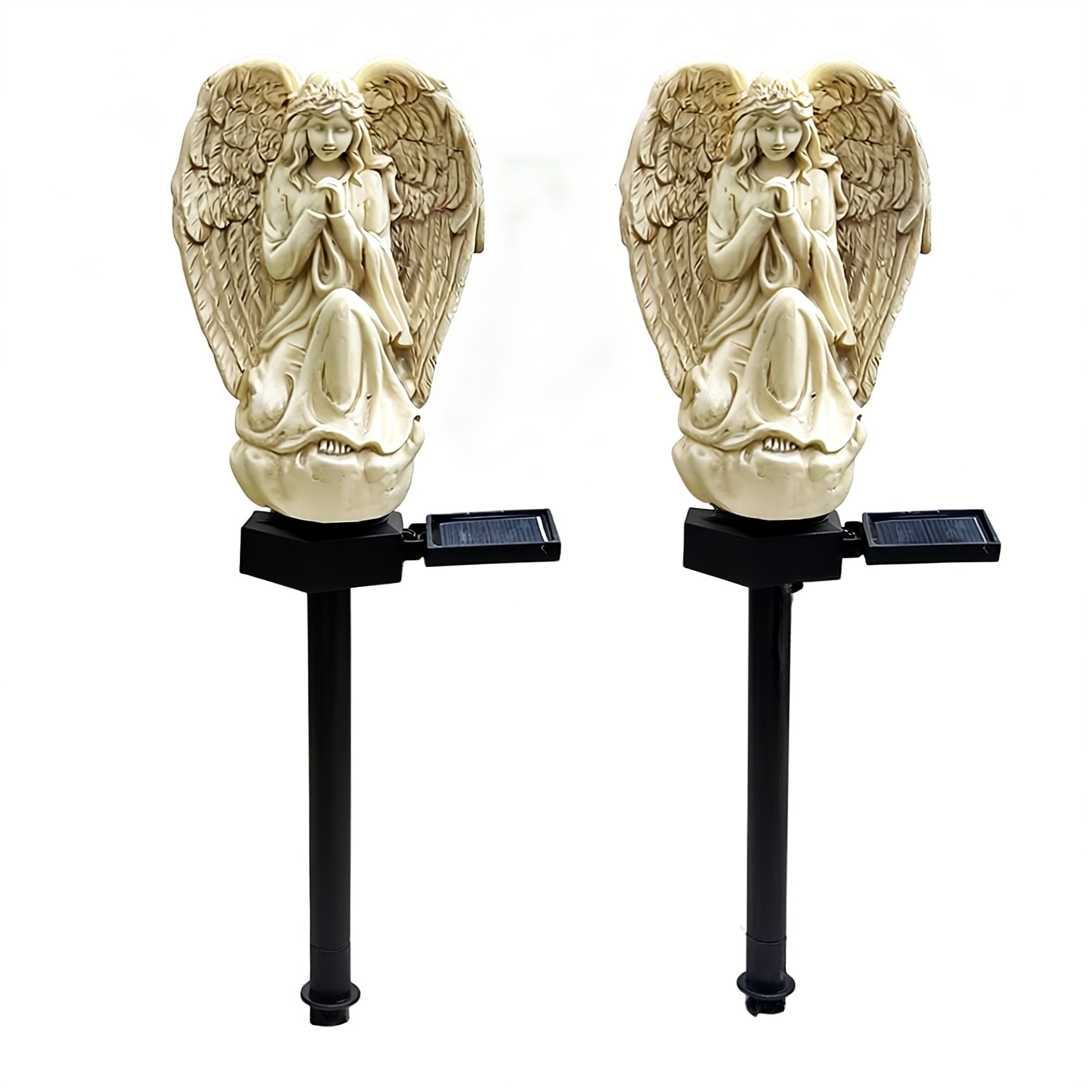 Set 2 Lampi Solare Decorative Inger cu LED, Iluminare Automata, Rezistente la Intemperii, IP44, 45 cm