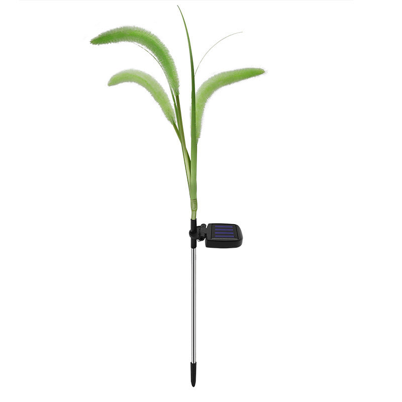 Set 4 Lampi Solare Decorative tip Iarba Ornamentala Verde M374-23, 80cm, lumina calda, IP66