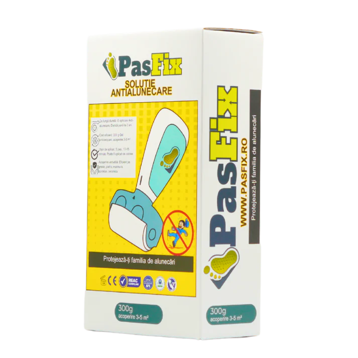Soluție Antialunecare PasFix 300ml – Protecție sigură pentru gresie, piatră și marmură cu rolă aplicatoare