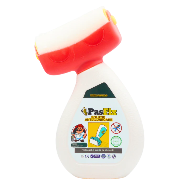 Soluție Antialunecare PasFix 500ml – Protecție pentru gresie, faianță, marmură, piatră naturală cu rolă aplicatoare